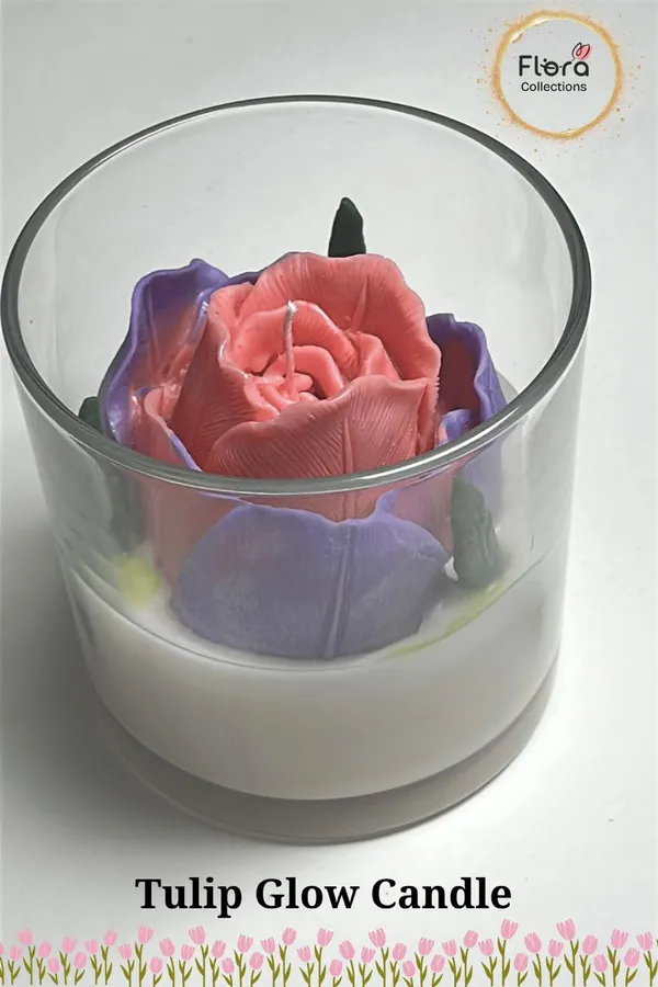 Tulip_In_Jar_Candle_Soy_Wax_Lavender_Fragrance_Elegant_Floral_Decor_Candle